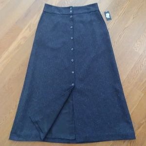 Charcoal Gray Tweed A-line Skirt-CLEARANCE!